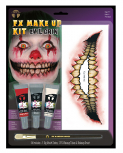 FX Make Up Kit Evil Grin With Adhesive Tattoo 