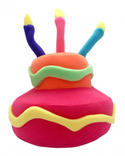 Birthday Cake Foam Hat With Candles 