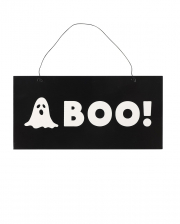 BOO Ghost Halloween Hanging Sign 