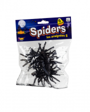 Glitter Spiders Black-orange 8 Pcs. 
