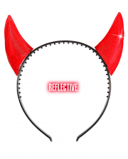 Glittering Devil Horns Hairband Red