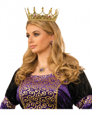 Golden Queens Crown With Glitter Stones
