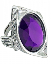 Gothic ring with violet stone 