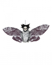 Haarige Totenkopf Motte als Hängefigur 55cm 