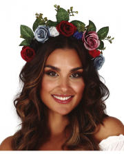 Hairband With Flowers & Leaves 