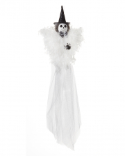 Hanging Ghost Spider Witch White 53cm 