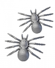 Halloween Decoration Spiders Silver 2 Pcs. 