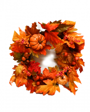 Halloween Autumn Wreath With Pumpkins & Berries 40cm 