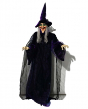 Halloween Witch With Glowing Eyes & Sound 175cm 