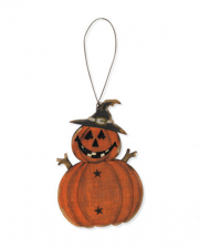 Halloween Holz Ornament Kürbis 8cm 