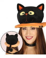 Halloween Hut schwarze Katze 