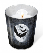 Halloween Candle With Moon & Bats 10cm 