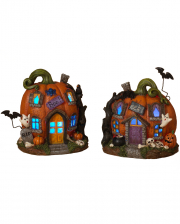 Halloween Pumpkin Haunted House With LED 21cm 