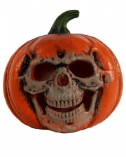 Halloween Pumpkin With Illuminated Skull Grimace 21cm 