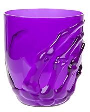 Halloween Whiskey Glas mit Skeletthand Violett 10cm 