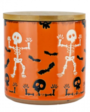 Happy Boo Halloween Skelett Behälter 11cm 