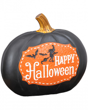 Happy Halloween Decoration Pumpkin With Witch 15cm 