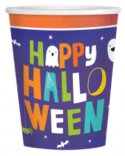 8 Happy Halloween Paper Cups 
