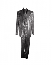 Herren Anzug mit Pailletten Silber