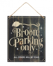 Witch Broom Parking Hanging Sign 