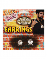 Hip Hop Rapper Diamond Earrings 