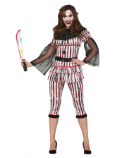 Horror Clown Ladies Costume With Pants 