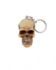 Skull Keychain Beige