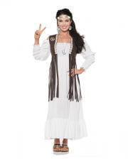 Hippie dress with fringed vest 