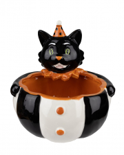 Vintage Halloween Cat Candy Bowl 