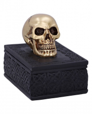 Keltische Box mit Goldenem Totenschädel 