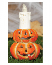 Ceramic Pumpkin Tower With Candle