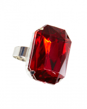 Costume Ring With Red Gemstone 