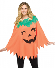 Halloween Pumpkin Poncho One Size 
