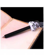 Kugelschreiber mit Totenkopf Glitzer Wasserkugel 