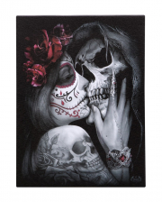 Kuss des Todes Leinwand Bild 19 x 25 cm 