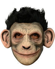 Schimpansen Maske mit Kunstfell 