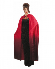 Long Costume Cape With Red Gradient 142cm 
