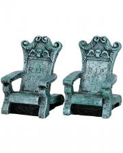 Lemax Spooky Town - Tombstone Chairs 2er Set 