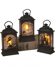 Glowing Lantern With Halloween Motif 13cm 