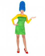 Marge Comic Lady Kostüm mit Perücke 