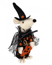 Plush Halloween Mouse With Pumpkin 23cm 