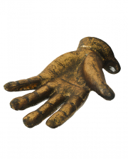 Messingfarbene Hand Wandskulptur 13,5cm 