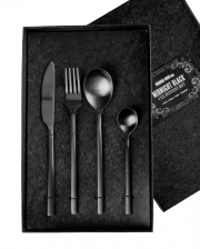 Midnight Black 4-piece Cutlery Set Matt Black 