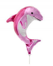 Mini-Folienballon Delfin pink 