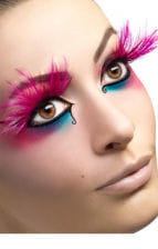 Feather eyelashes pink 