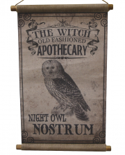 Night Owl Nostrum Vintage Halloween Canvas Deco 66cm 