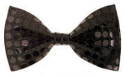 Sequin Bow Tie Black 