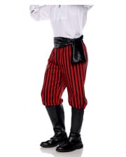 Piraten Kostümhose schwarz-rot gestreift