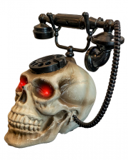 Spooky Totenschädel Telefon mit LED 