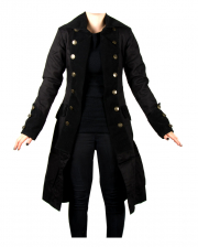 Damen Piratenmantel Schwarz
